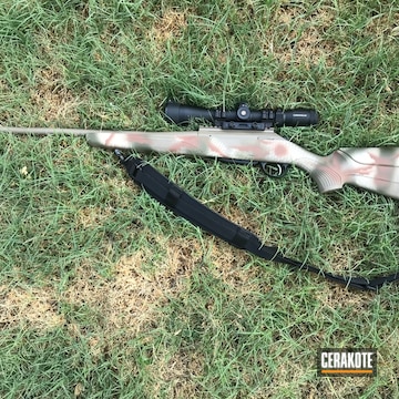Cerakoted Net Camo 300 Win Mag Bolt Action Rifle Cerakoted With H-265, H-199, H-212, H-235 And H-236