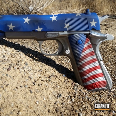 Powder Coating: Gun Coatings,Snow White H-136,NRA Blue H-171,1911,S.H.O.T,Springfield 1911,Pistol,Springfield Armory,USMC Red H-167,American Flag