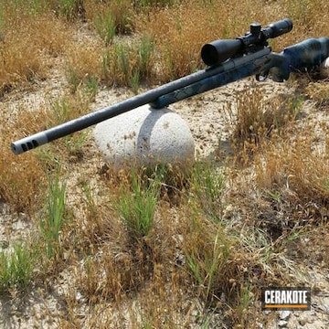 Cerakoted Kryptek Camouflage Bolt Action Rifle Cerakoted With H-146, H-171 And H-214