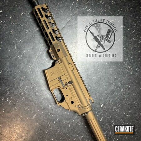 Powder Coating: Gun Coatings,S.H.O.T,AR Pistol,Palmetto State Armory,AR-15,Burnt Bronze H-148,Solid Tone