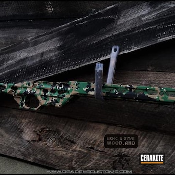 Cerakoted Marpat Camo Mpa Rifle Stock Chassis Cerakoted With H-146, H-169, H-199, H-256, H-7504m, H-187 And H-316