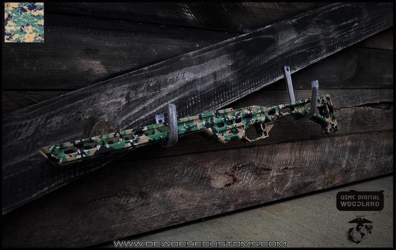 MARPAT Camo MPA Rifle Stock Chassis Cerakoted with H-146, H-169, H-199 ...