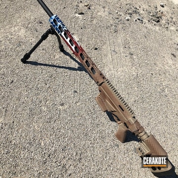 Cerakoted American Flag Ruger Precision Rifle Cerakoted With H-267, H-167, H-171, H-212 And H-297