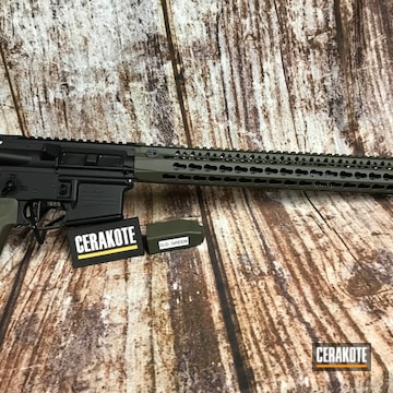 Cerakoted Two Toned 300 Blackout Rifle Cerakoted With H-236