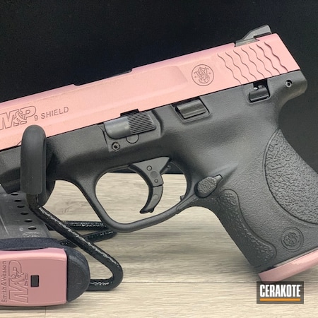 Powder Coating: Smith & Wesson,Gun Coatings,Two Tone,PINK CHAMPAGNE H-311,S.H.O.T,Pistol,M&P Shield 9mm