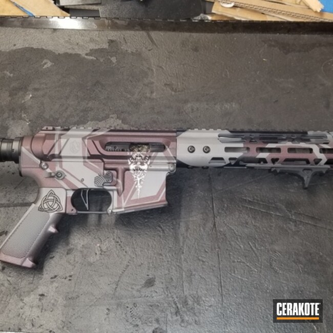 Cerakoted 556 Pistol Custom Paint And Guncandy Black Cherry Cerakoted With H-190