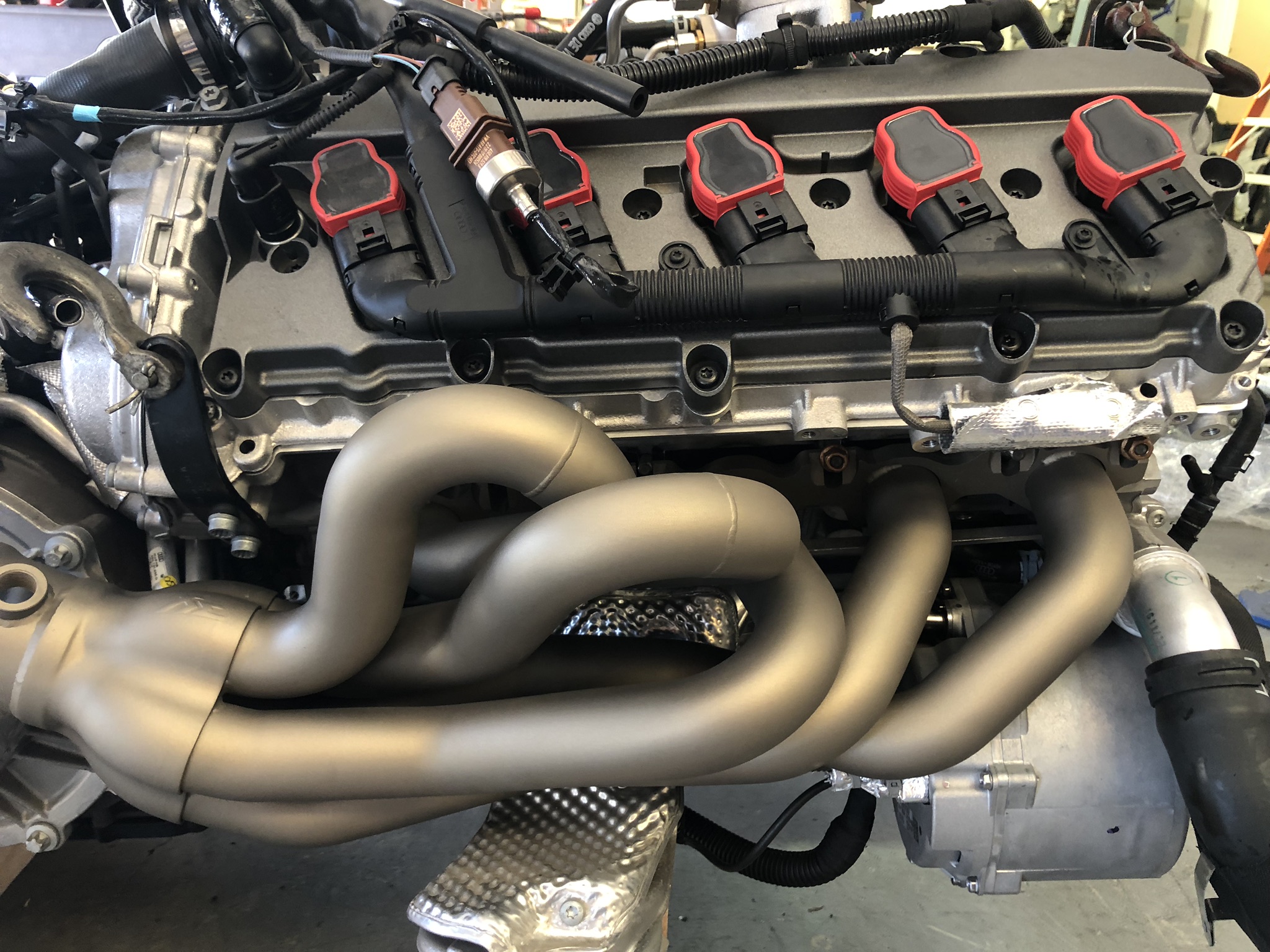 Audi R8 V10+ Engine Parts coated in Titanium | Cerakote