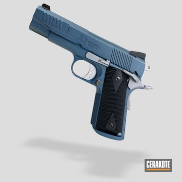 Cerakoted Blue 1911 Nighthawk Handgun