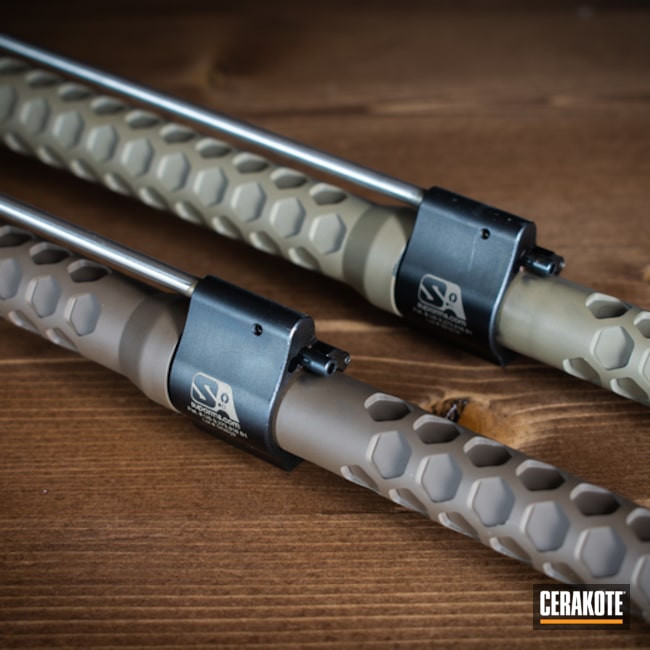 AR Barrels coated in Chocolate Brown and Magpul® Flat Dark Earth | Cerakote