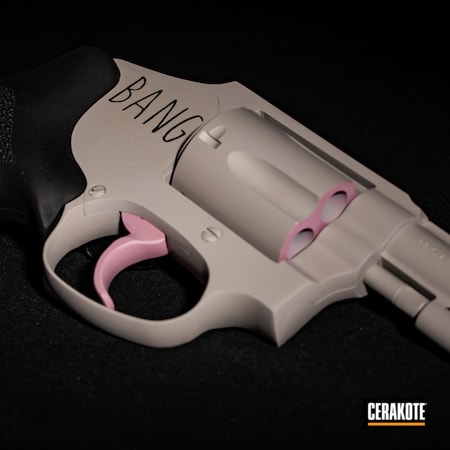Powder Coating: Hidden White H-242,Firearm,Smith & Wesson,S.H.O.T,Pistol,EDC,Revolver,Firearms,38 Special,Smith & Wesson 442,Prison Pink H-141