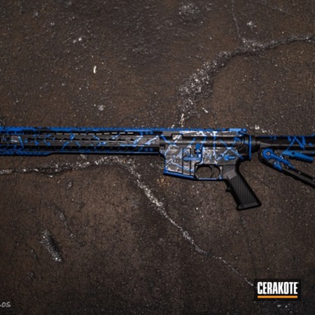 Powder Coating: Graphite Black H-146,5.56,Anderson,AR,NRA Blue H-171,Tactical Rifle,AR-15