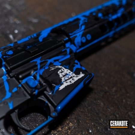 Powder Coating: Graphite Black H-146,5.56,Anderson,AR,NRA Blue H-171,Tactical Rifle,AR-15