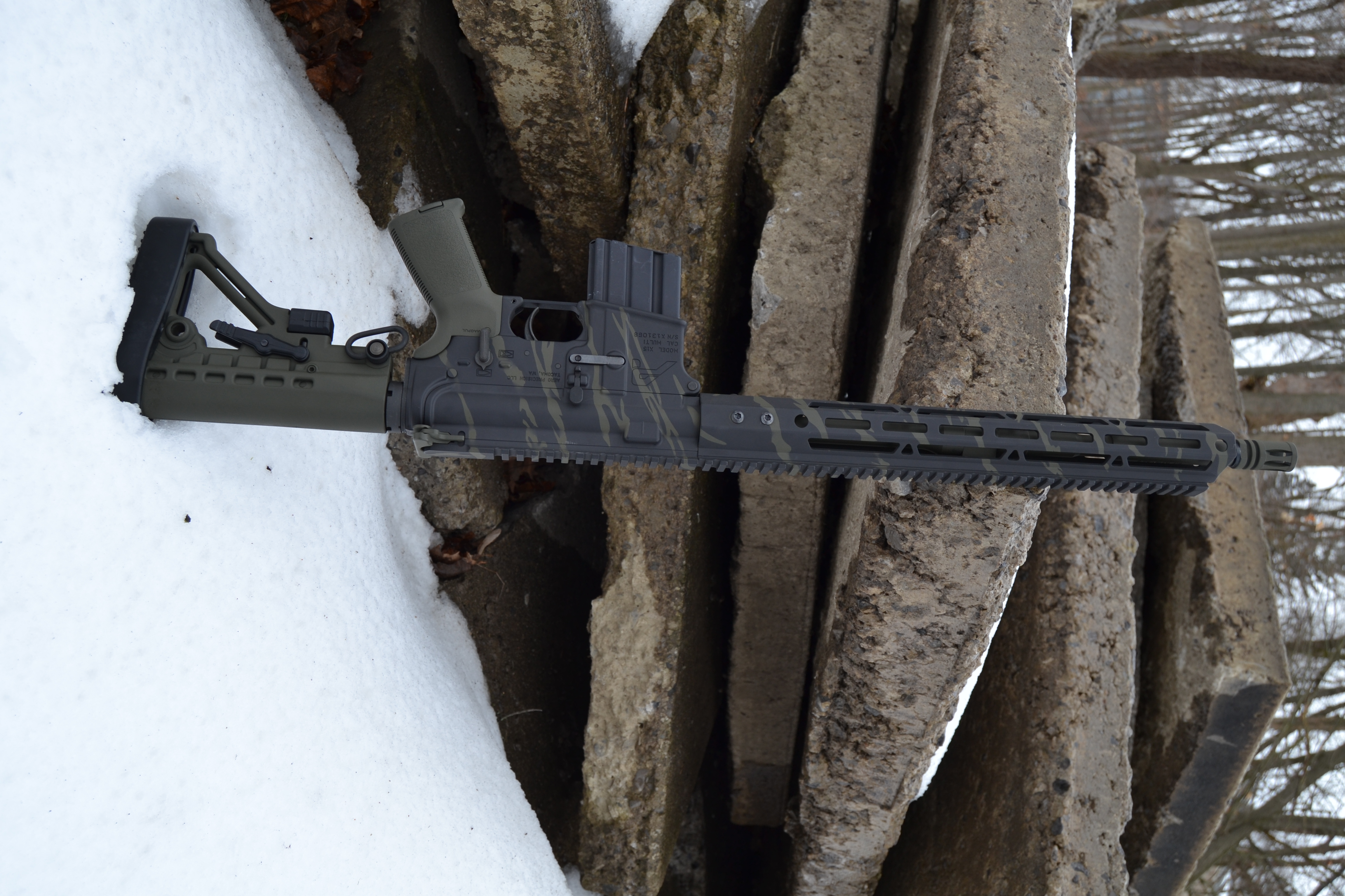 Tiger Stripe Aero Precision Rifle with Armor Black and O.D. Green ...