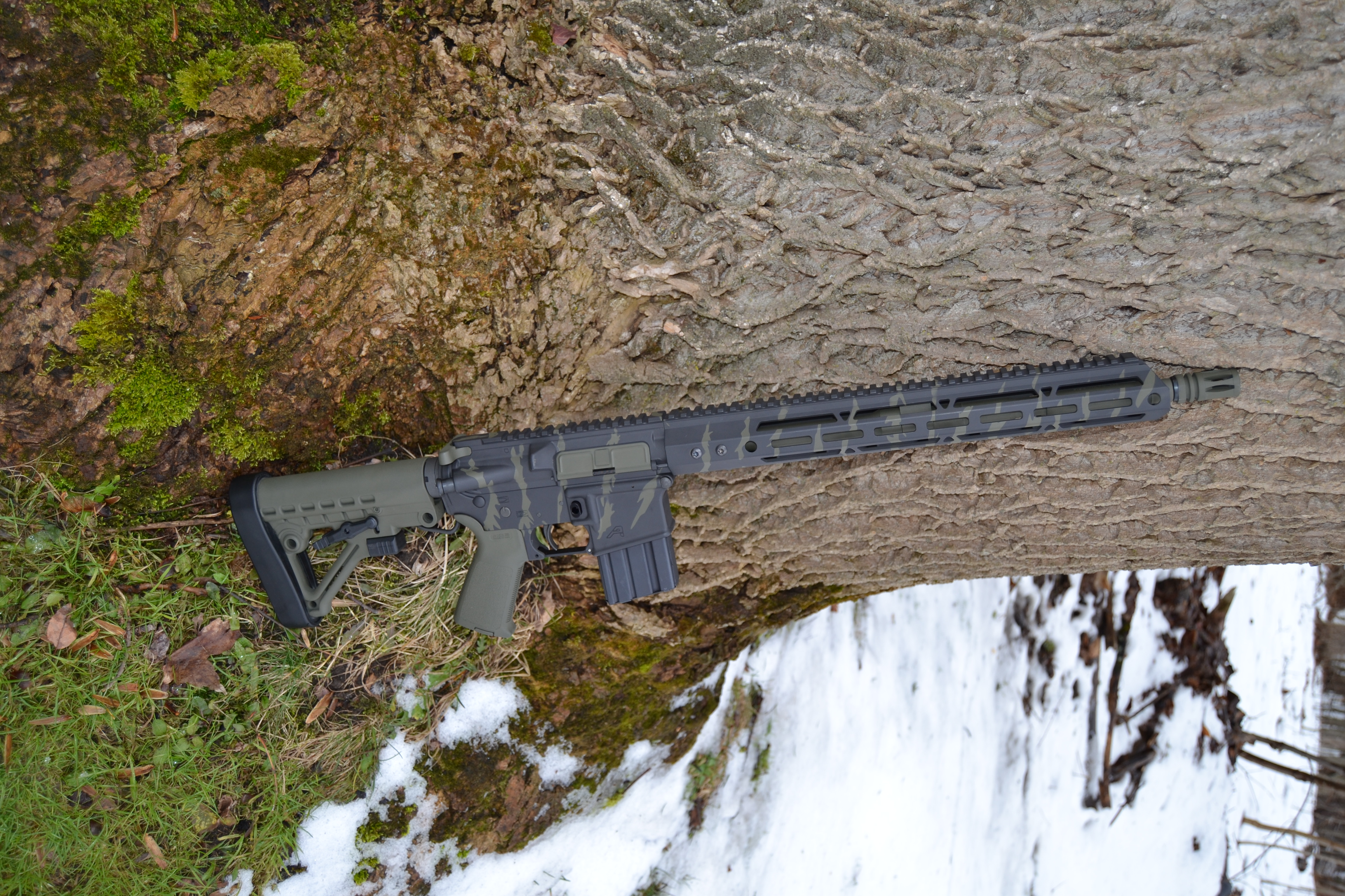 Tiger Stripe Aero Precision Rifle with Armor Black and O.D. Green ...