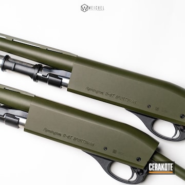 Cerakoted Green Remington 1187 Shotgun