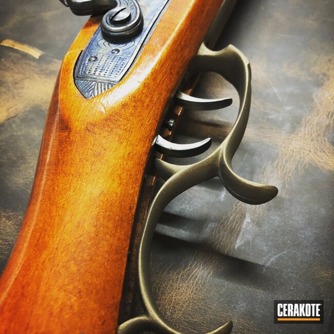 Cerakoted Bronze Refinished Flintlock Rifle