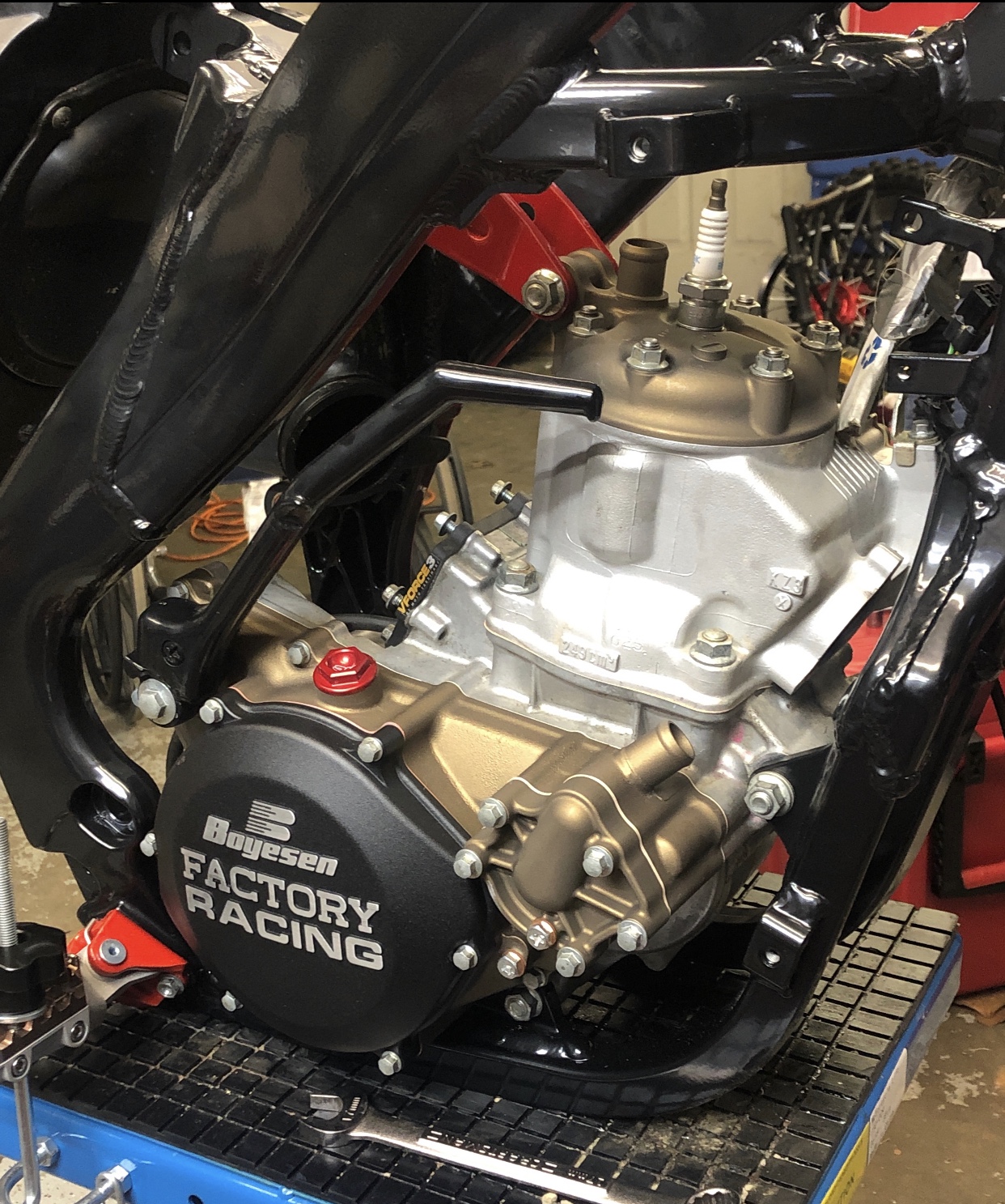 Motorcycle Engine Casing Coating Motorcycle Cases finished in Burnt Bronze | Cerakote
