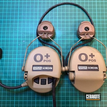 Cerakoted Msa Sordin Ear Protection In C-240
