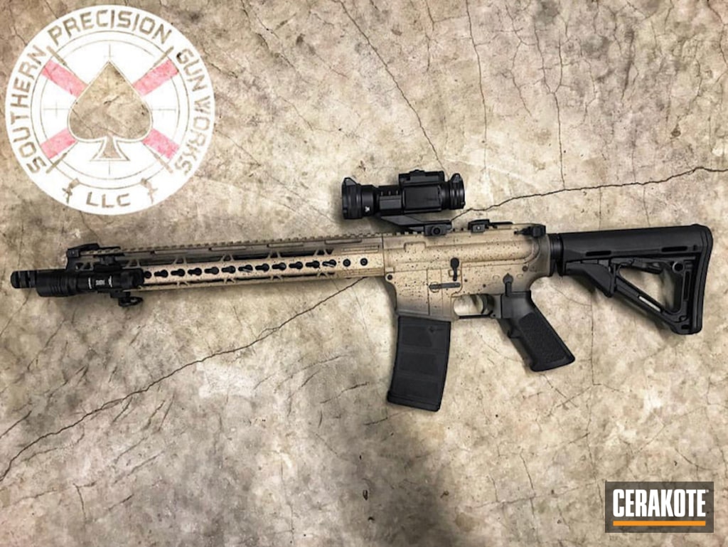 Ar 15 Finished In Desert Sand And Graphite Black Cerakote Ar 15 Finished In Desert Sand And Graphite Black Cerakote