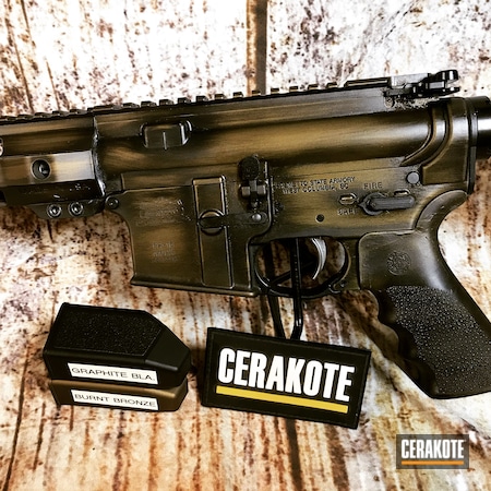Powder Coating: Graphite Black H-146,PA-15,S.H.O.T,Palmetto State Armory,Tactical Rifle,AR-10,Battleworn,Burnt Bronze H-148