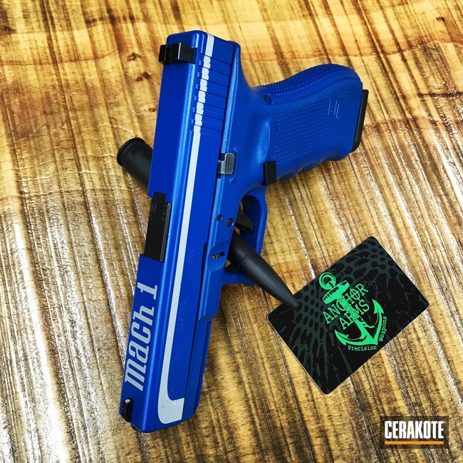 Cerakoted Blue Glock Handgun