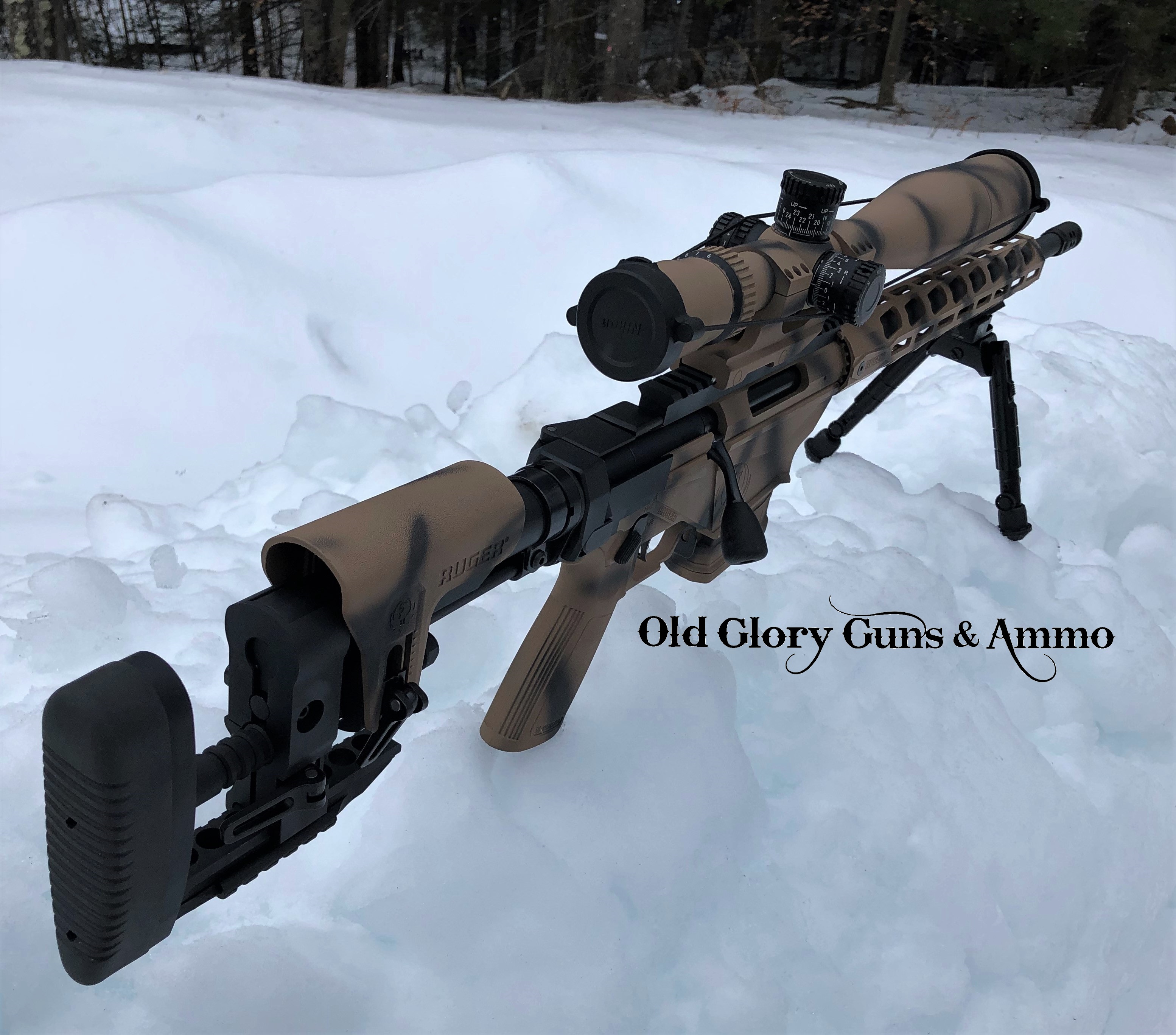 Ruger Bolt Rifle coated in Armor Black and Matte Brown | Cerakote