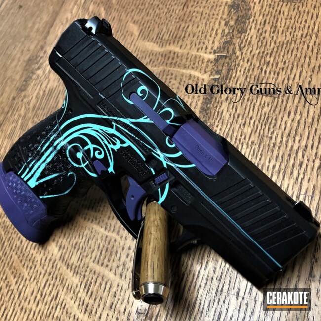 Cerakoted Custom Scroll Pattern Walther Pps Handgun