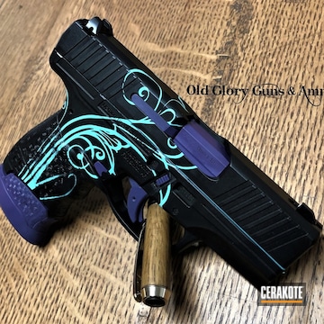Cerakoted Custom Scroll Pattern Walther Pps Handgun