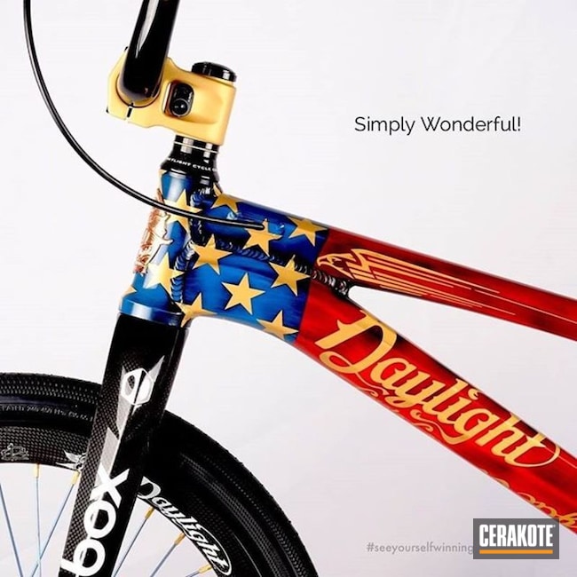 Cerakoted American Flag Bicycle In H-146, H-297, H-167 And H-169