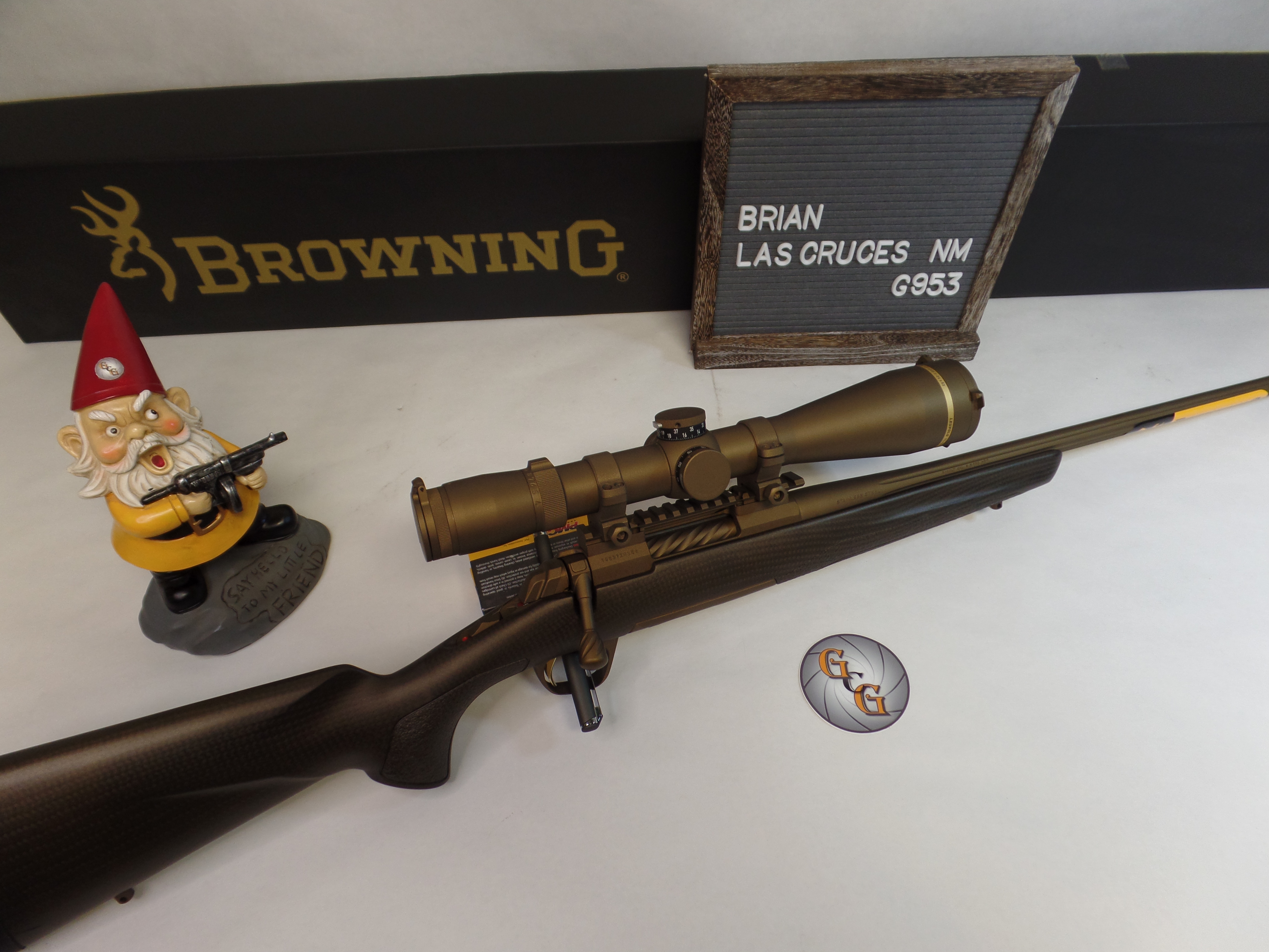 Browning Bolt Action Rifle and Scope finished in Burnt Bronze | Cerakote