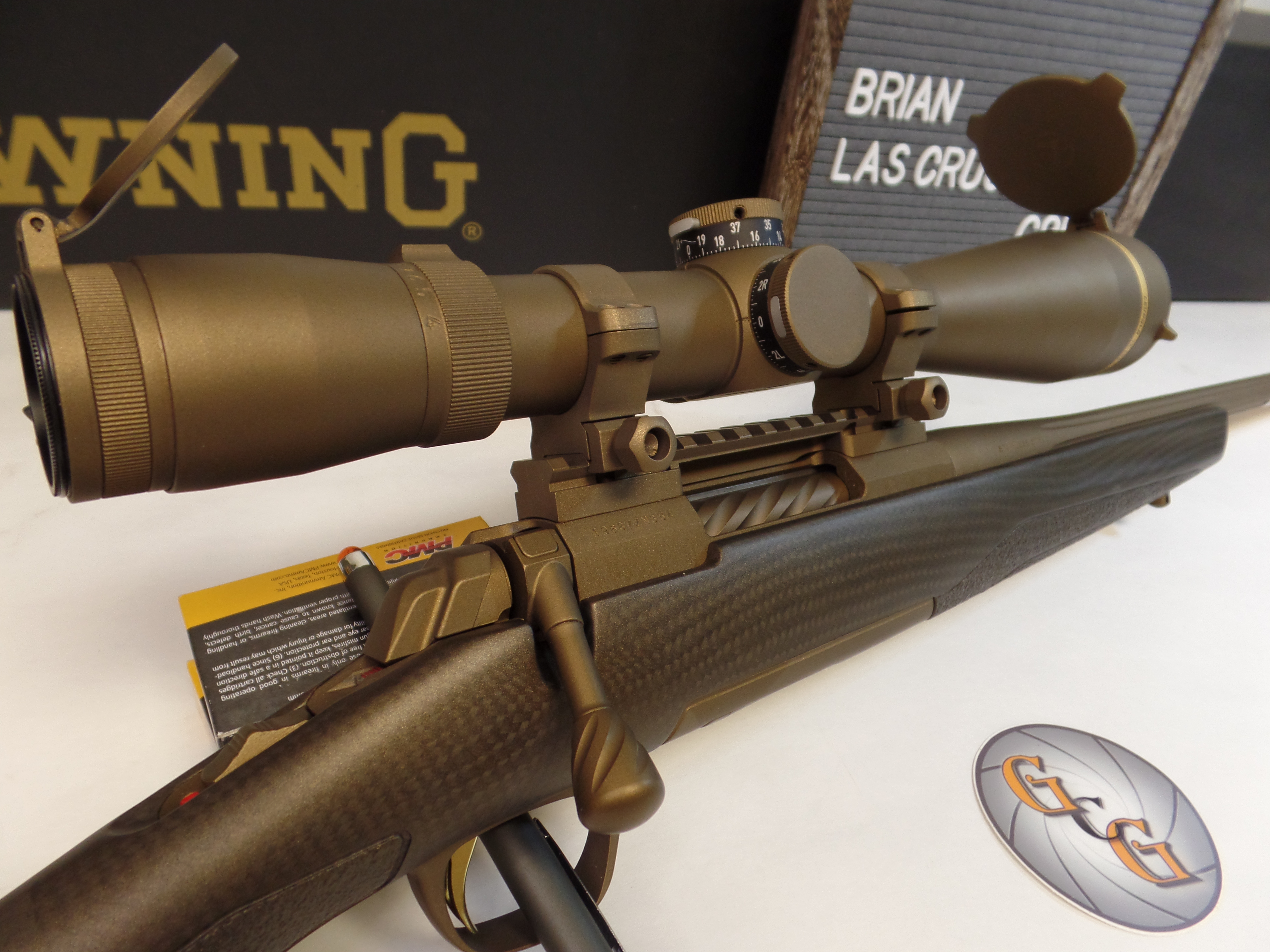 Browning Bolt Action Rifle and Scope finished in Burnt Bronze | Cerakote
