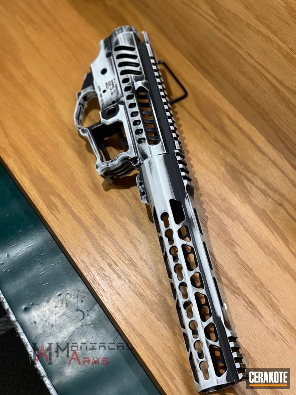 F1 Firearms Upper Lower Handguard Featuring Stormtrooper White And Graphite Black Cerakote