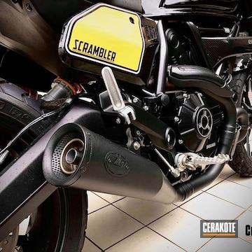 Cerakoted Black Ducati C7600 Motorcycle Exhaust