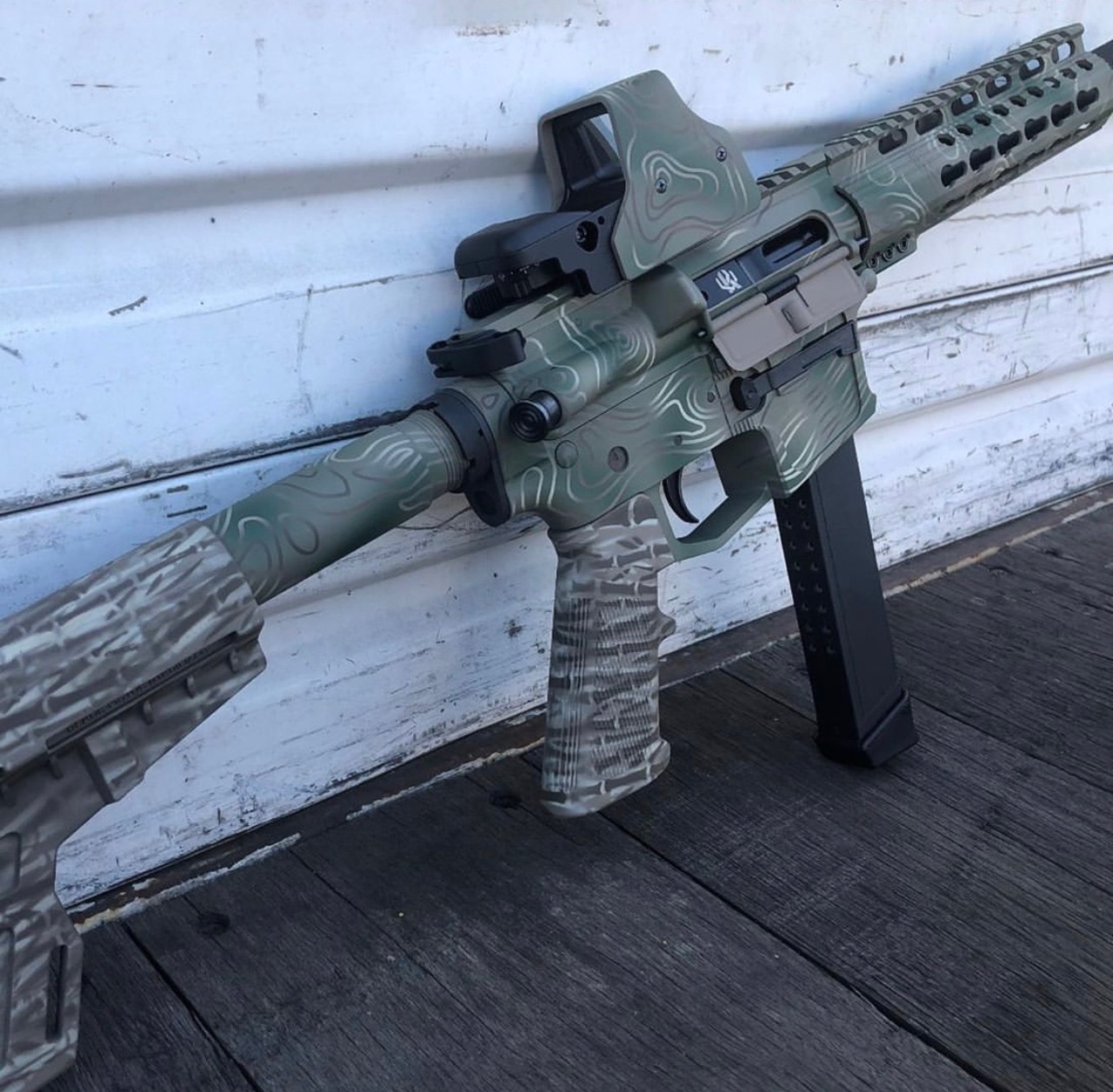 Custom AR Pistol finished in Desert Sand, Magpul® O.D. Green, Benelli ...