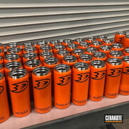 Powder Coating: Hunter Orange H-128,Graphite Black H-146,RTIC Tumbler,Hockey,Water Bottle,Ducks,YETI Cup,HIGH GLOSS CERAMIC CLEAR MC-160,Lifestyle,RTIC,Custom Water Bottle,YETI