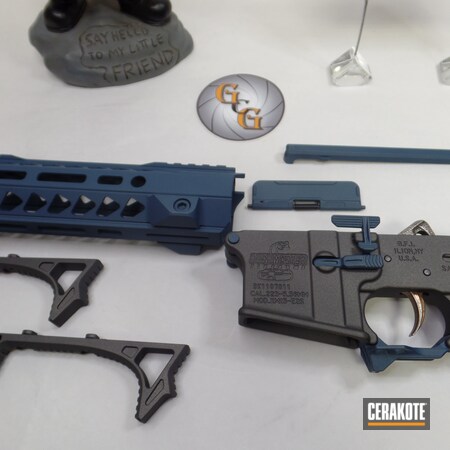 Powder Coating: Receiver,Bushmaster,Two Tone,S.H.O.T,Blue Titanium H-185,Gun Parts,Titanium H-170