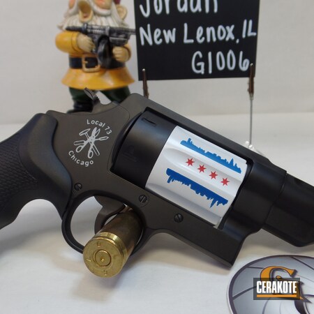 Powder Coating: Smith & Wesson,Cerakote That S**t,S.H.O.T,Stormtrooper White H-297,Revolver,BATTLESHIP GREY H-213,FIREHOUSE RED H-216,Sky Blue H-169,Smith & Wesson Governor,Chicago Flag,Local 73