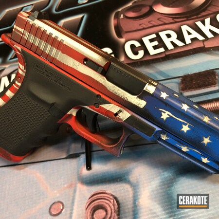 Powder Coating: Glock,Snow White H-136,NRA Blue H-171,S.H.O.T,Pistol,Glock 21,USMC Red H-167,Patriotic,American Flag