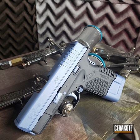 Powder Coating: 9mm,Springfield XDS,Two Tone,S.H.O.T,Pistol,POLAR BLUE H-326,Springfield Armory,Sniper Grey H-234,Springfield XDS-9