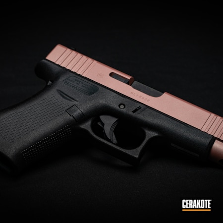 Powder Coating: ROSE GOLD H-327,9mm,Firearm,Glock,Two Tone,Pistol,Glock 48,48