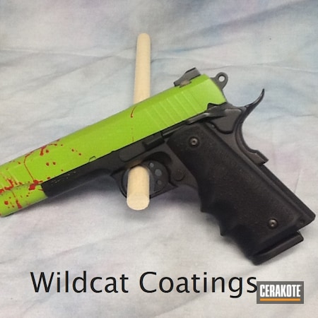 Powder Coating: Zombie Green H-168,1911,S.H.O.T,Pistol,Zombie,FIREHOUSE RED H-216,Taurus,45 ACP