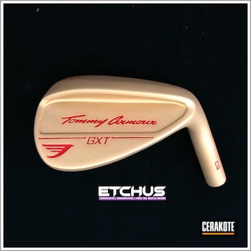 Cerakoted Gold Tommy Armour Golf Iron