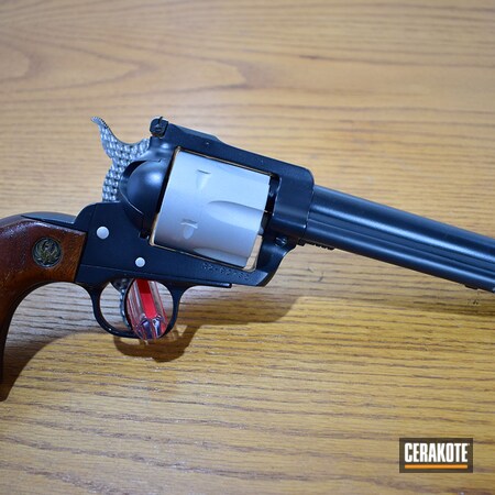 Powder Coating: S.H.O.T,Revolver,Jeweled Parts,Jeweled Trigger,Blackhawk,.357,Two Tone,Ruger Blackhawk,Jeweled Hammer,Crushed Silver H-255,Jewel,Midnight E-110,Ruger