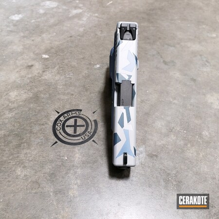 Powder Coating: Hidden White H-242,Glock,.40 S&W,Crushed Silver H-255,Blue Titanium H-185,Glock 23,POLAR BLUE H-326,Splinter,Custom Camo,.40,Custom Glock,Splinter Camo