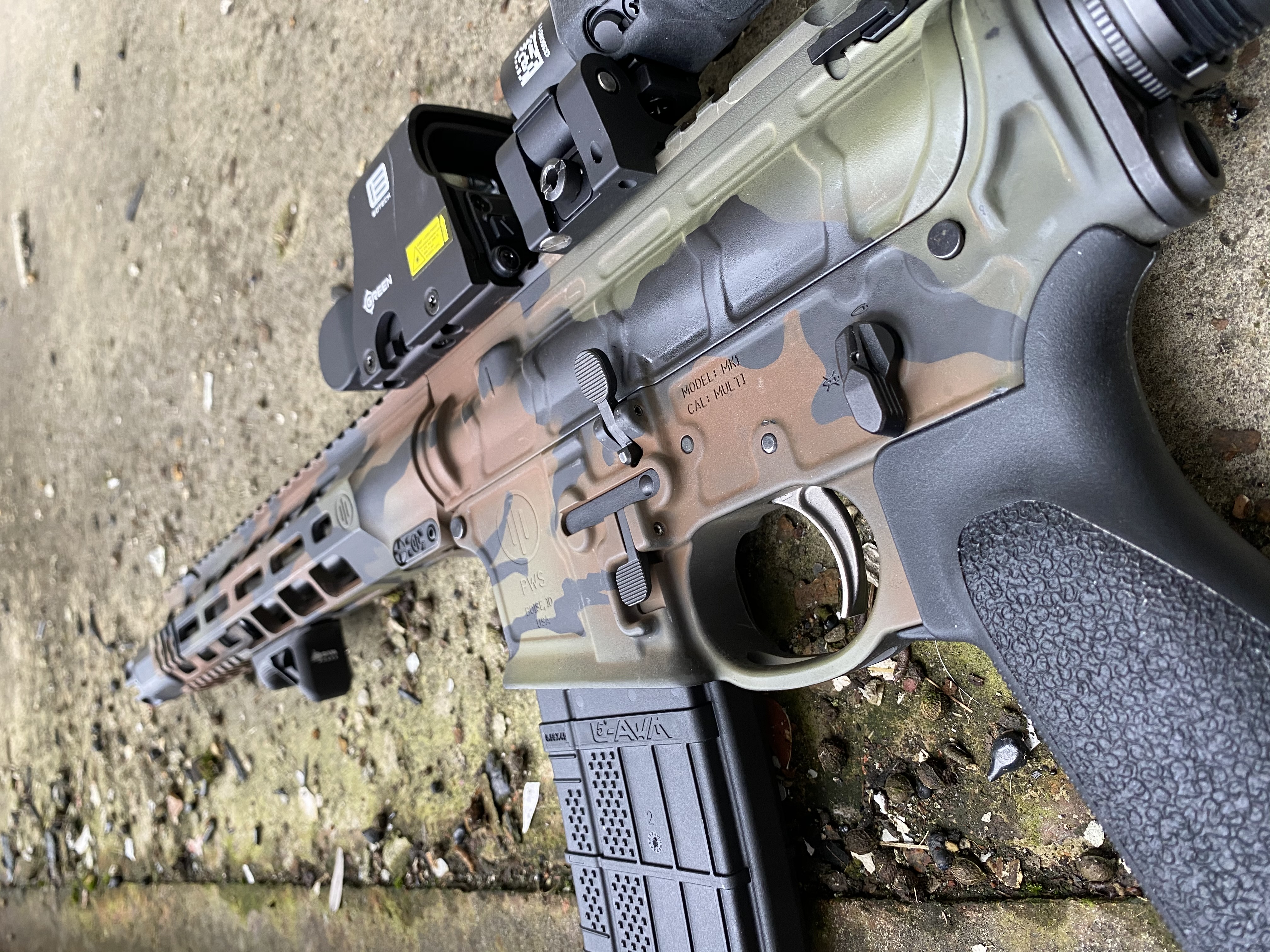 .223 Rifle in a Custom Camo Finish | Cerakote