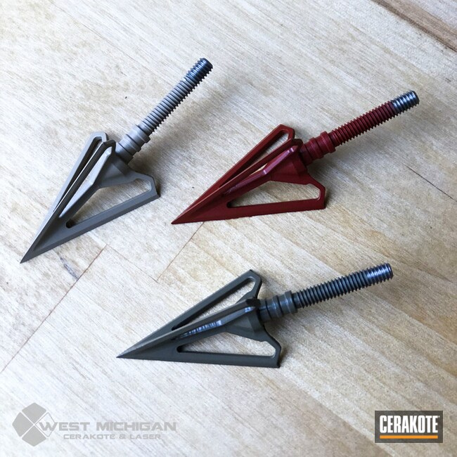 Cerakoted Refinished Broadhead Arrows In H-234, H-219 And H-216