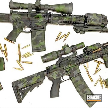 Cerakoted Multicam Custom Ar Rifles