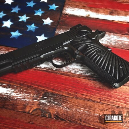 Powder Coating: MAD Black,Kimber,BLACKOUT E-100,1911,Handgun,Mad Black Plus