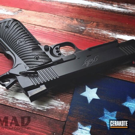 Powder Coating: MAD Black,Kimber,BLACKOUT E-100,1911,Handgun,Mad Black Plus