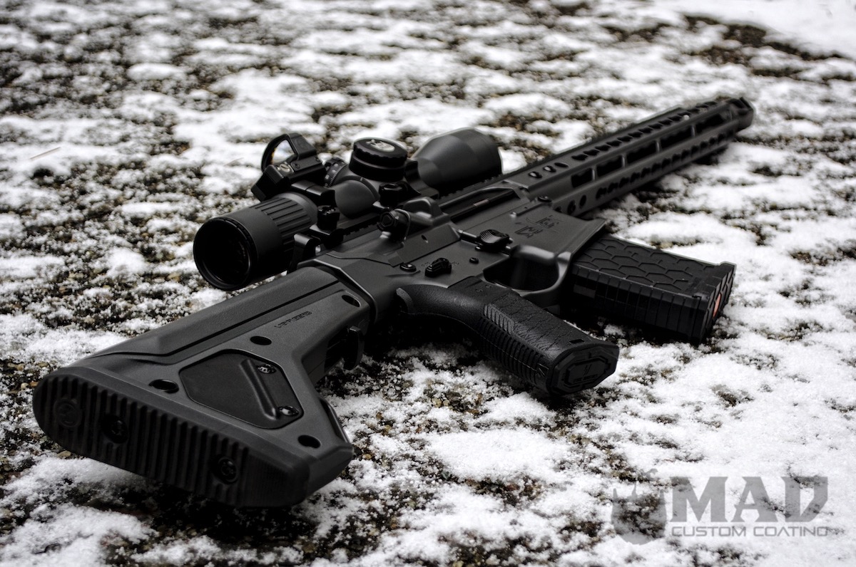 308 AR-10 coated with Smoke and Concrete | Cerakote